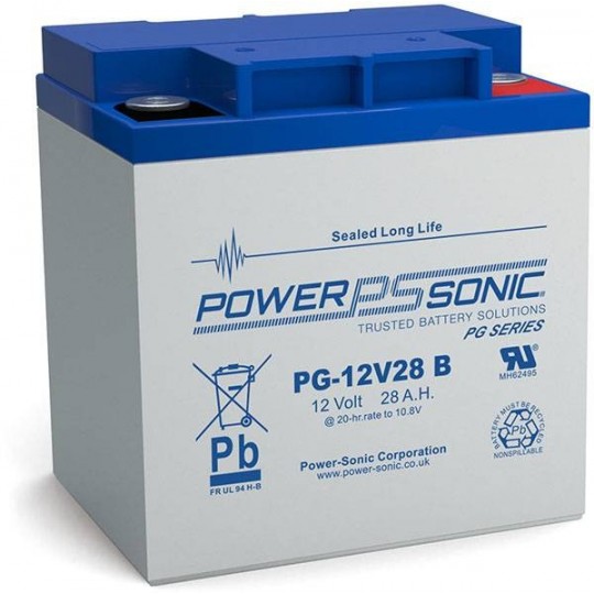 Batterie PowerSonic PG-12V28 12V 28Ah à Longue Durée De Vie