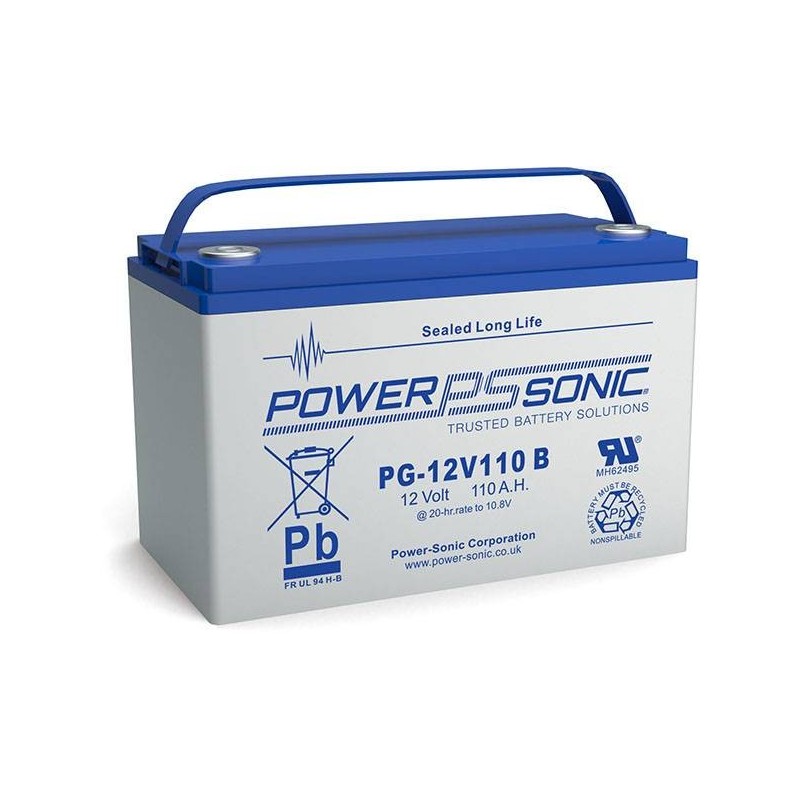 Batterie PowerSonic PG-12V110 12V 110Ah à longue Durée de vie