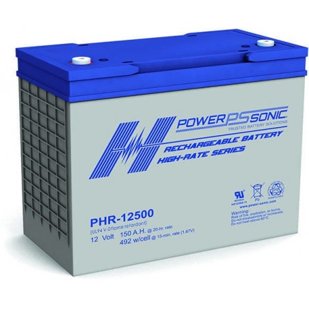 Batterie AGM Power Sonic 12V 150Ah C20 / PHR-12500-FR