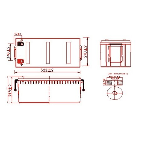 Batterie Lithium fer phosphate (LIFEPO4) ACEDIS 12V 237,6Ah C20 / LIFE12-237,6 