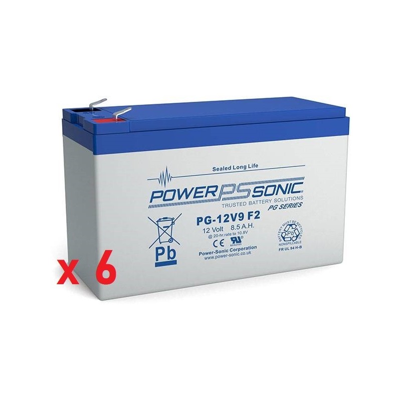 Batterie onduleur PowerPur RT3 3KVA Power Sonic 12V 8,5Ah C20 / PG-12V9