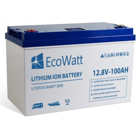 Batterie lithium LIFEP04 Li-Ion 12v 100ah ecowatt