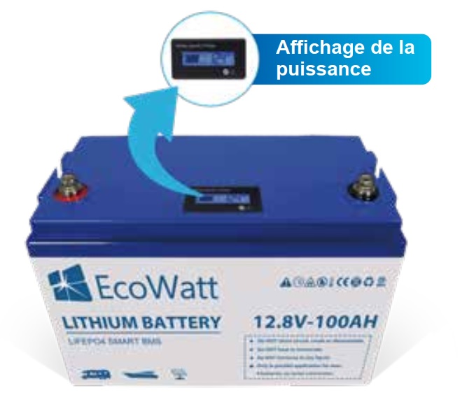 Batterie au lithium à cycle profond 12V 100AH ​​pour camping-car